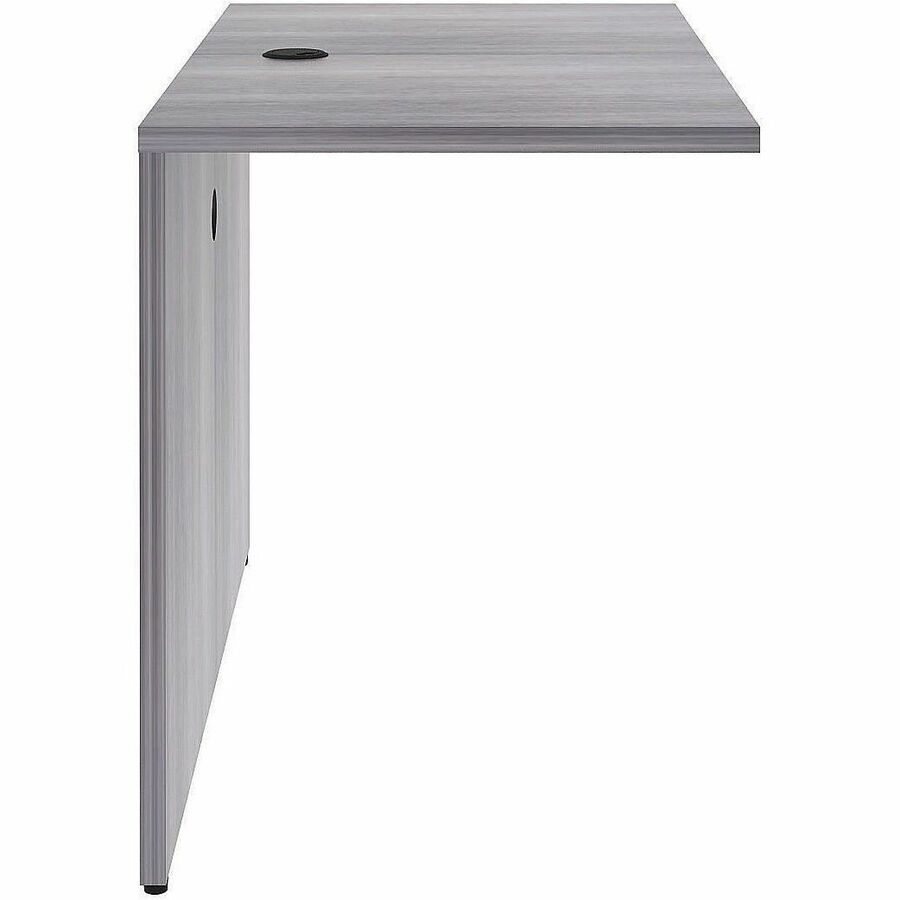 Lorell Weathered Charcoal Laminate Desking - 29.5" Height x 42" Width x 24" Depth, x 1" Thickness Top - Finish: Weathered Charcoal - Weathered Charcoal, Laminate Table Top - Laminated, Cam Lock, Durable, Grommet, Modesty Panel, Privacy Panel - For Offi...