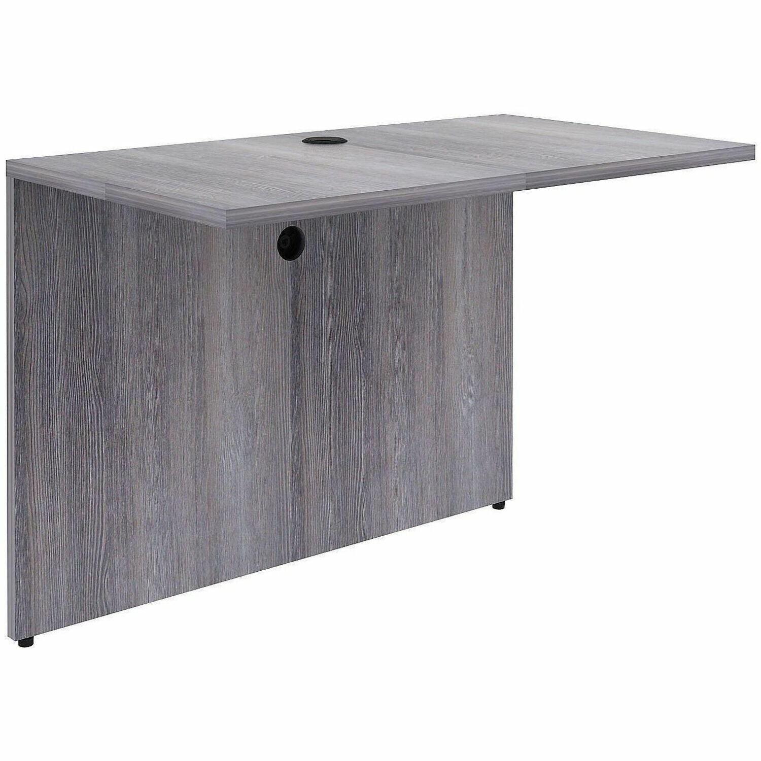 Lorell Weathered Charcoal Laminate Desking - 29.5" Height x 42" Width x 24" Depth, x 1" Thickness Top - Finish: Weathered Charcoal - Weathered Charcoal, Laminate Table Top - Laminated, Cam Lock, Durable, Grommet, Modesty Panel, Privacy Panel - For Offi...