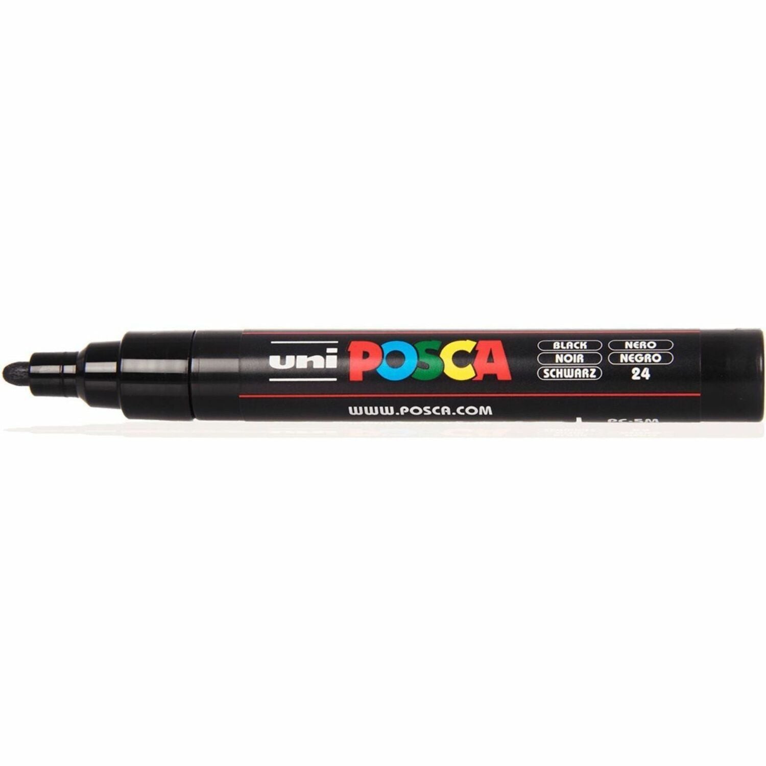 POSCA PC-5M WaterBased Paint Marker - 1.8 mm Medium Bullet, 2.5 mm Medium Bullet Marker Point - Erasable - Washable - Assorted Ink - Water Based - Multipurpose - 4 / Pack