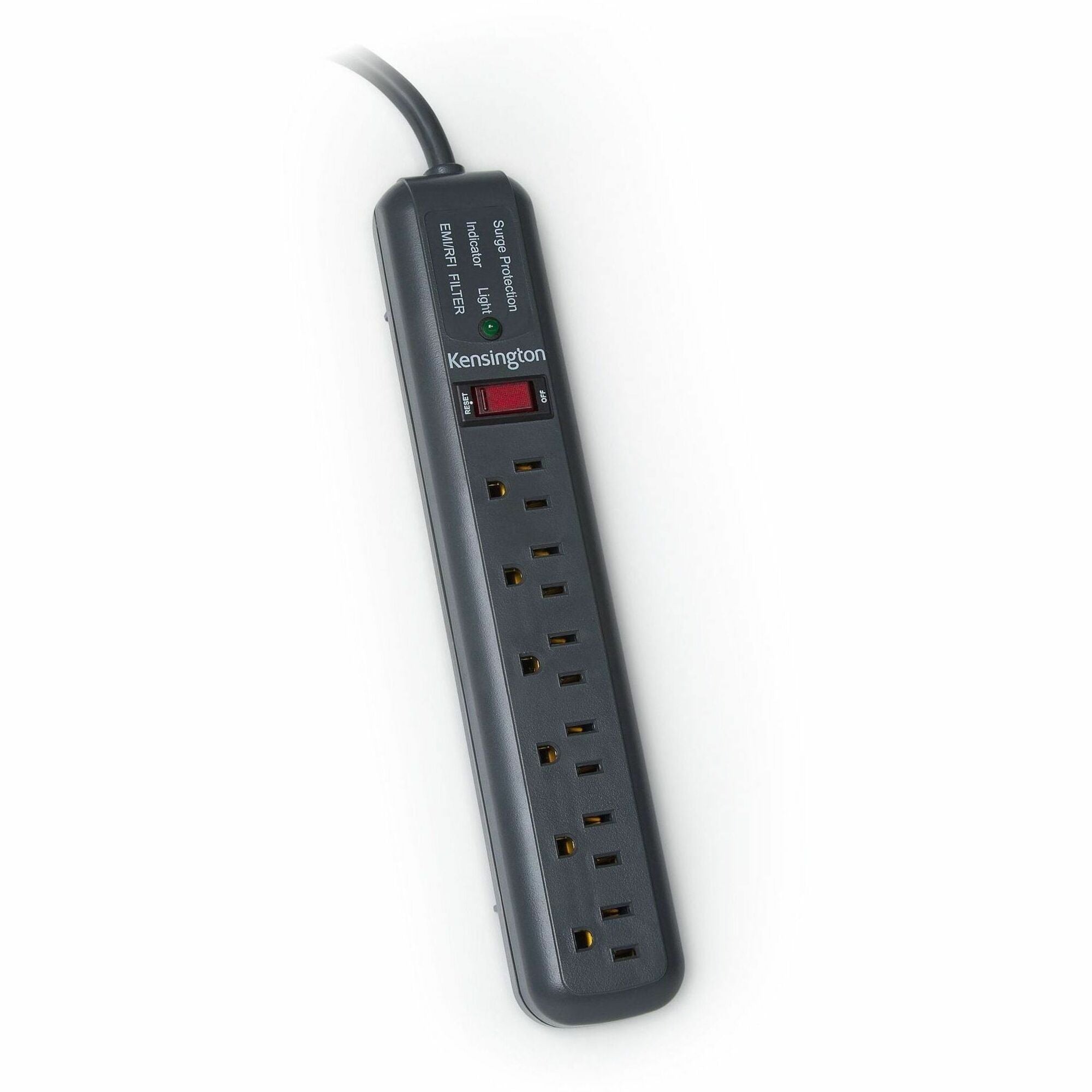 Kensington Guardian 6-Outlets Surge Suppressor/Protector - Notebook, Television, Printer - Black - 6 x AC Power - 540 J - 15 ft