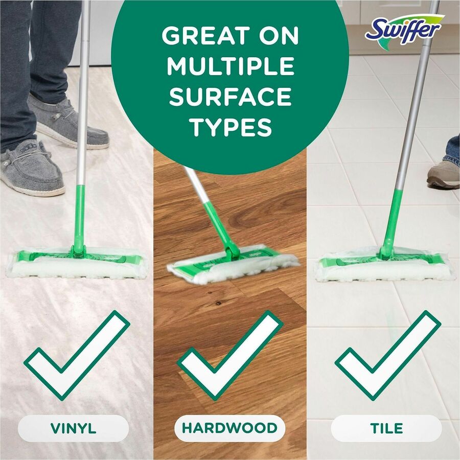 Swiffer Sweep and Mop Deluxe, 2-in-1 Floor Mopping and Sweeping Kit - Heavy Duty, Durable - Green - 1 Each