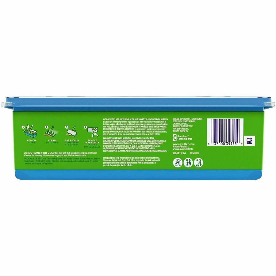 Swiffer Sweeper Wet Cloths - Residue-free - White - 24 / Carton