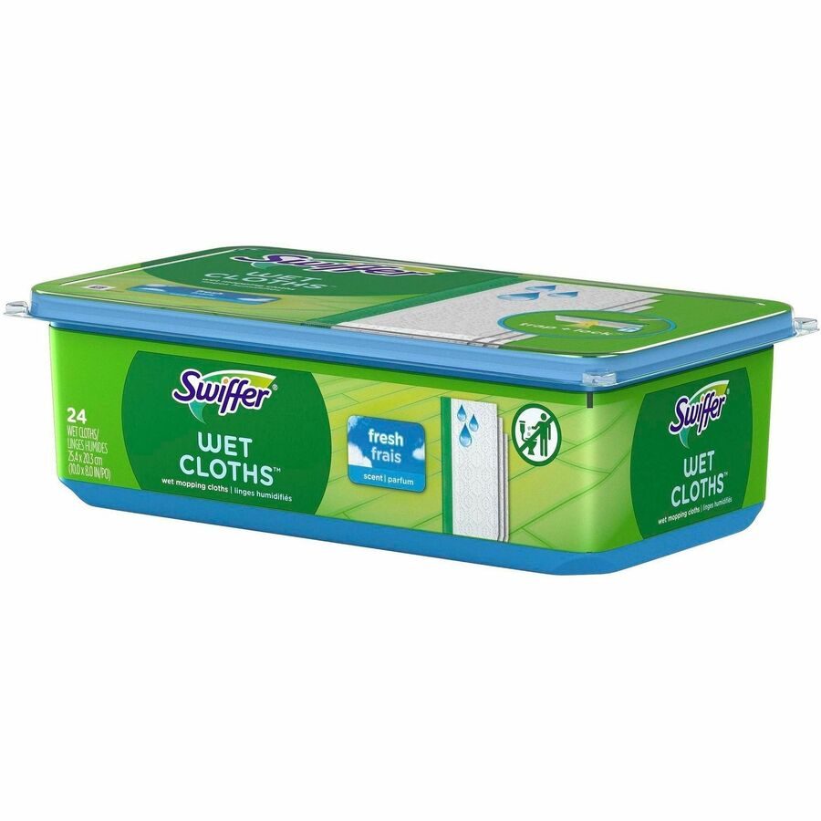 Swiffer Sweeper Wet Cloths - Residue-free - White - 24 / Pack