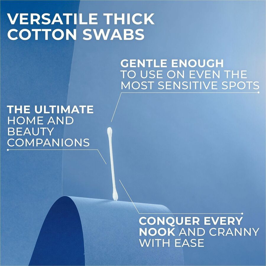 Soapbox Q-Tips Cotton Swabs - White - Cotton - Soft - 12 / Carton