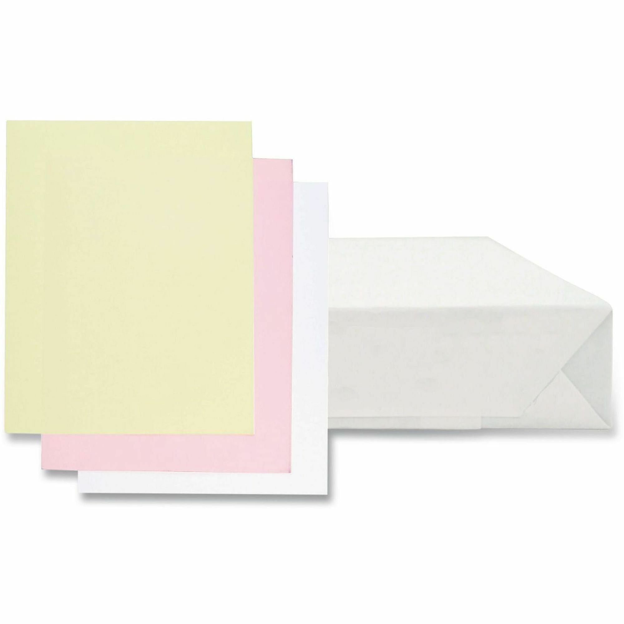 ICONEX Carbonless Paper - Letter - 8 1/2" x 11" - White, Canary, Pink - 5010 / Carton