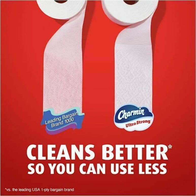 Charmin Mega Roll Bath Tissue - 2 Ply - Mega - 220 Sheets/Roll - Diamond-Weave Texture - White - Paper - 24 / Carton
