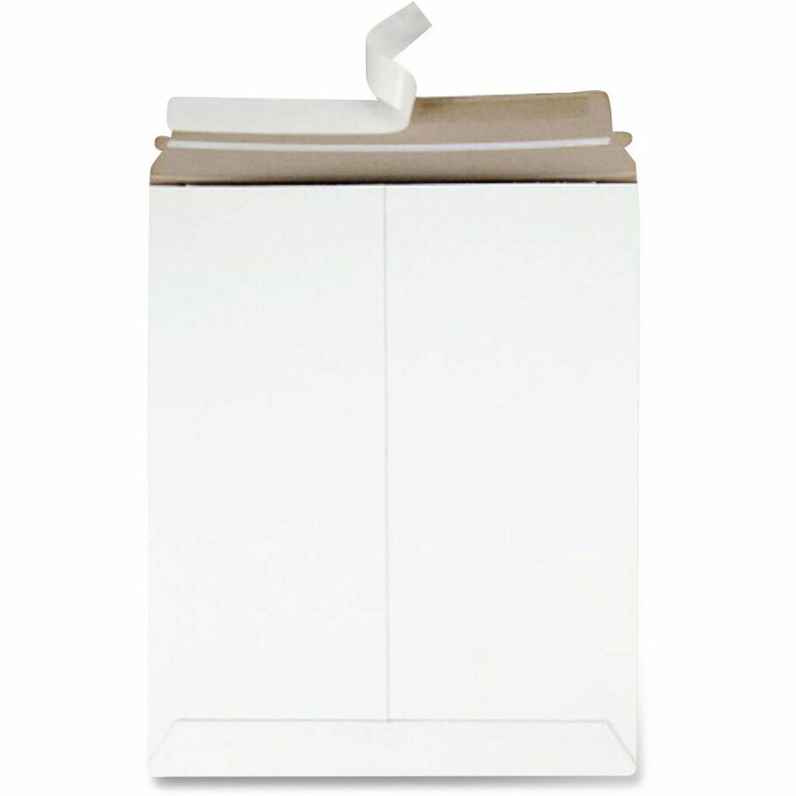 Quality Park Sturdy Fiberboard Photo Mailers - Photo/Document - 11" Width x 13 1/2" Length - Peel & Seal - White - Fiberboard - 25 / Box