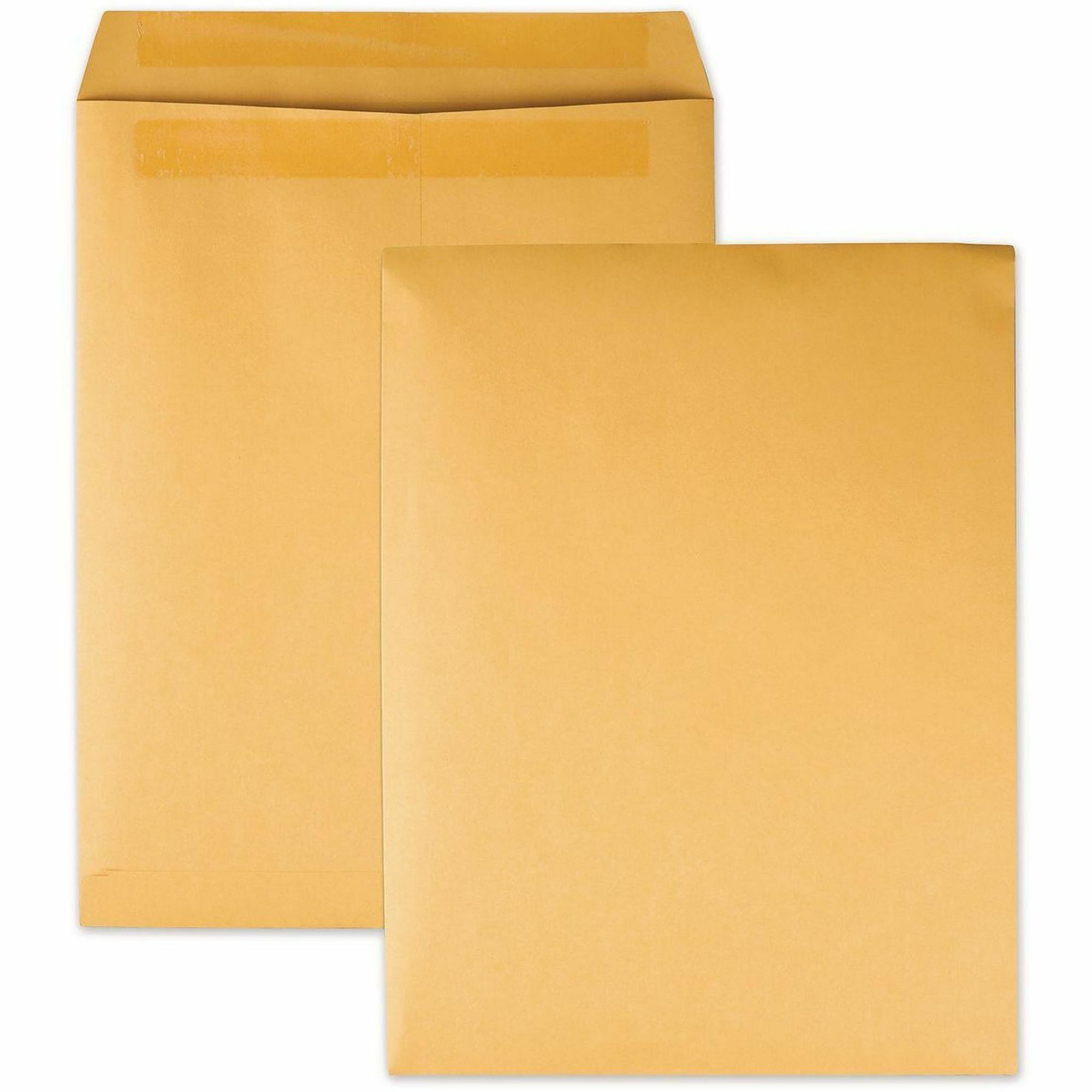 Quality Park Redi-Seal Catalog Envelopes - Catalog - 9 1/2" Width x 12 1/2" Length - 28 lb - Self-sealing - Brown - Kraft - 100 / Box