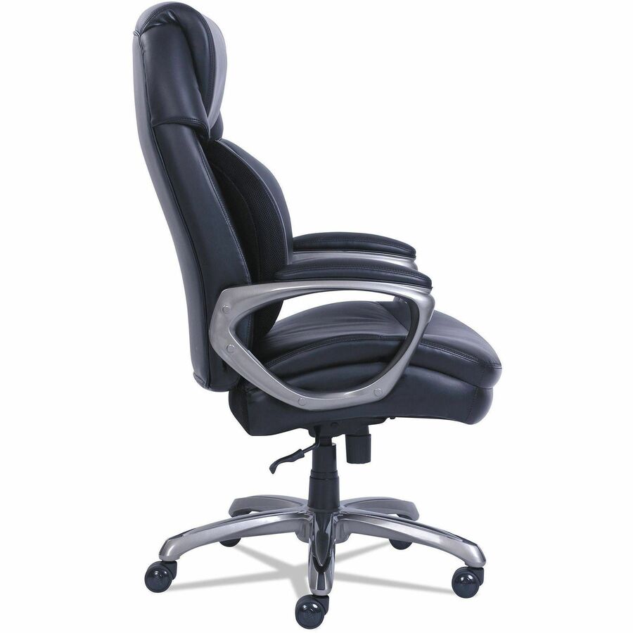 Serta Chair - Black Seat Color - Black Back Color - High Back - 5-star Base - Black - Memory Foam, Bonded Leather - 1 Each