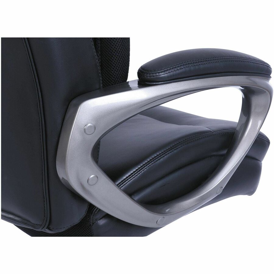 Serta Chair - Black Seat Color - Black Back Color - High Back - 5-star Base - Black - Memory Foam, Bonded Leather - 1 Each