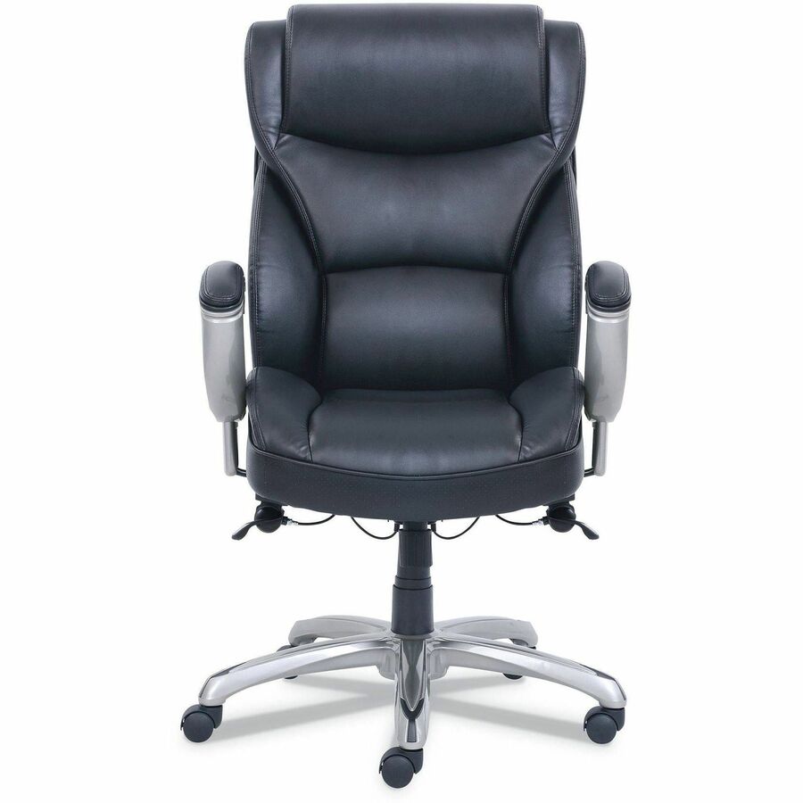 Serta Chair - Black Seat Color - Black Back Color - High Back - Black - MDF, Memory Foam, Bonded Leather - Armrest - 1 Each