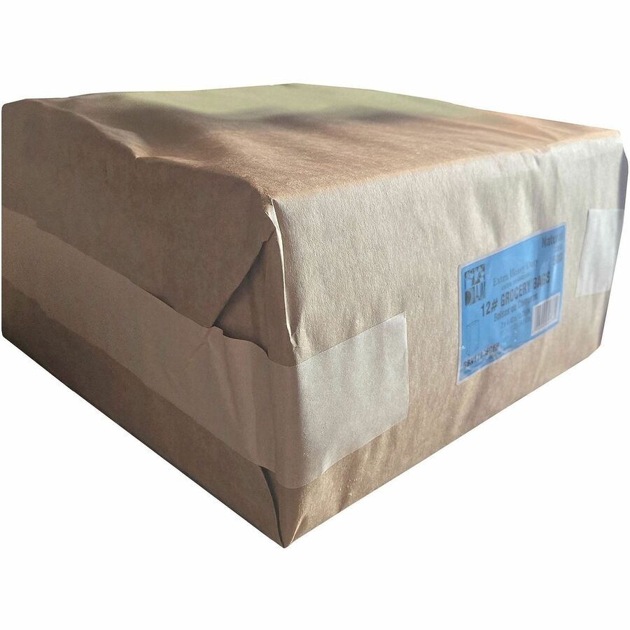AJM Paper Grocery Bags - Natural Kraft - Paper - Grocery, Supplies - 500 / Carton