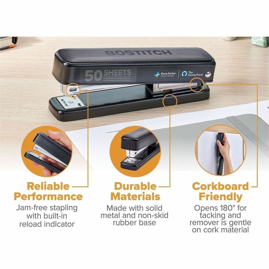 Bostitch Titan Heavy-Duty Stapler Value Pack - Staples Upto 50 Sheet - Staple Size: 0.25" , 0.31" - Black - Metal, Rubber - 1 Each