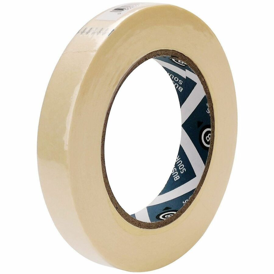 Business Source Utility-purpose Masking Tape - 60 yd Length x 0.75" Width - 3" Core - Tan - Crepe Paper Backing - For Holding, Bundling, Sealing, Masking - 1 Roll