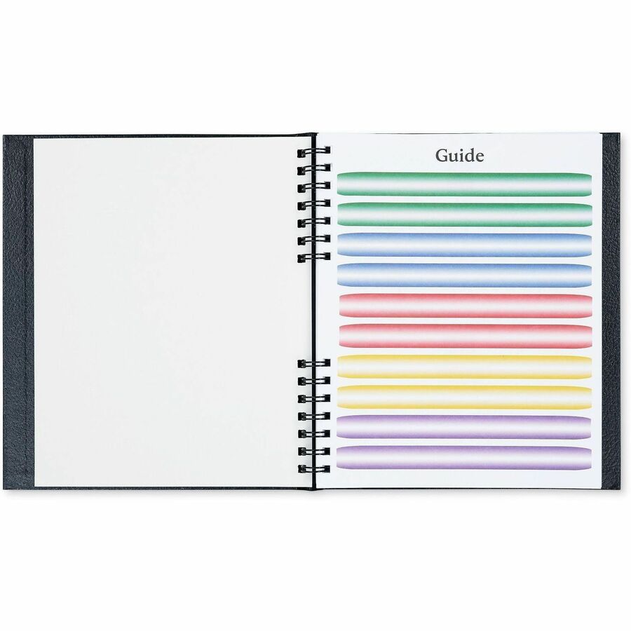 Dome Business Journal - 8 x 10 Inch Hardcover Professional Planner Notebook - Business - 8" x 10" Sheet Size - Bright White Sheet - Black Cover - Acid-free, Pocket, Bleed Resistant, Expandable Inner Pocket, Eco-friendly, Durable Cover, Hard Cover, Buil...
