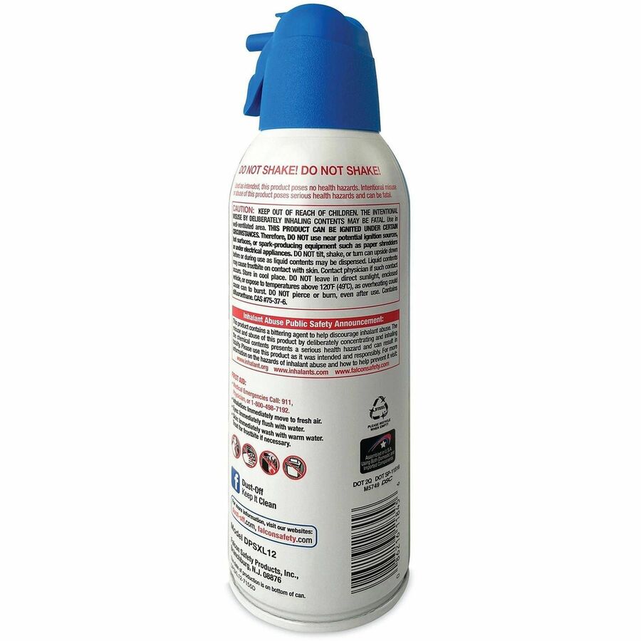 Dust-Off Compressed-Gas Duster - For Office, Keyboard, CPU, Notebook, Desk, Home, Window - 1 Each