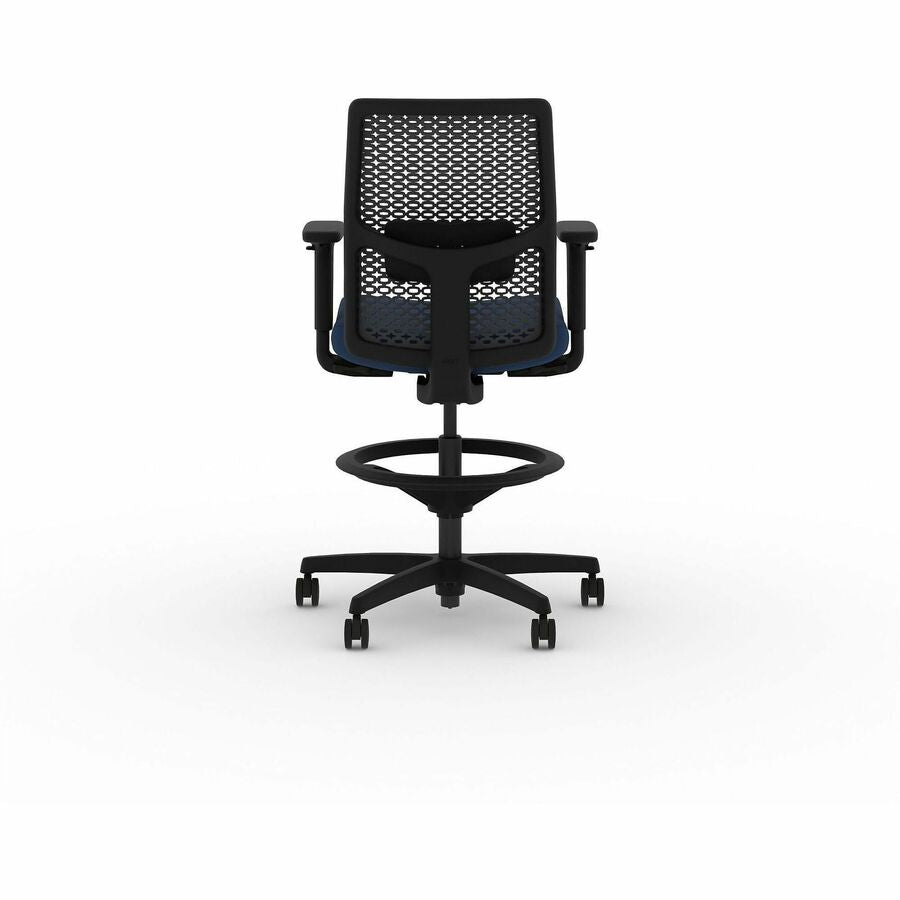 HON Ignition 2.0 Sitting Stool - Charcoal Back Color - Low Back - Blue - 1 Each