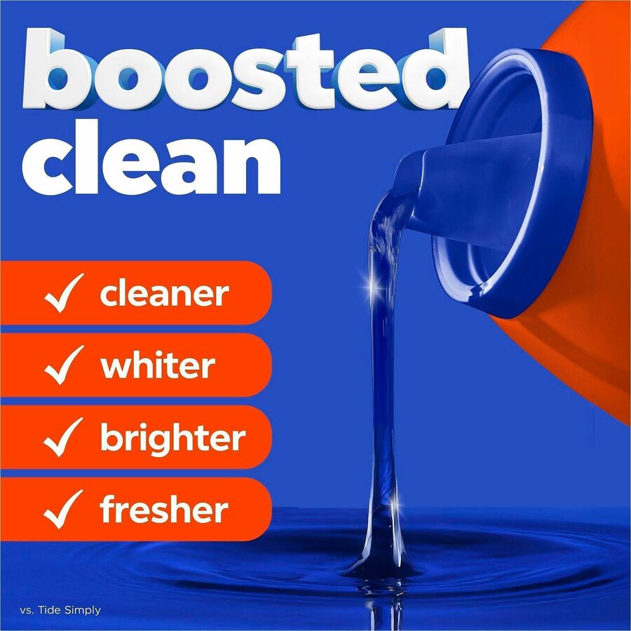 Tide Liquid Laundry Detergent - For Laundry, Fabric, Clothes - Liquid - 80 fl oz (2.5 quart) - Original Scent - 64 Loads - Recommended For: Stain Remover, Grease Remover, Dirt Remover - Orange - 4 / Carton