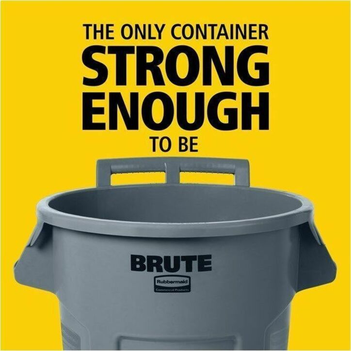 Rubbermaid Commercial Vented Wheeled BRUTE Container, 32 Gal Gray - 32 gal Capacity - For Commercial - Vented, Wheels, UV Resistant, Durable, Ergonomic Handle - 34" Height x 26.1" Width x 26.5" Depth - Resin - Gray - 1 Each