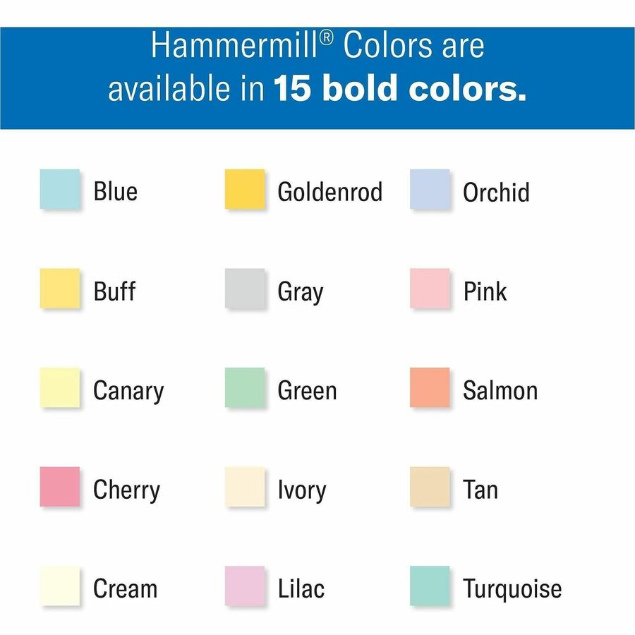 Hammermill 24lb Color Paper - Letter - 8 1/2" x 11" - 24 lb Basis Weight - Jam-free, Eco-friendly - Pink - 500 Sheets per Ream - 10 / Carton