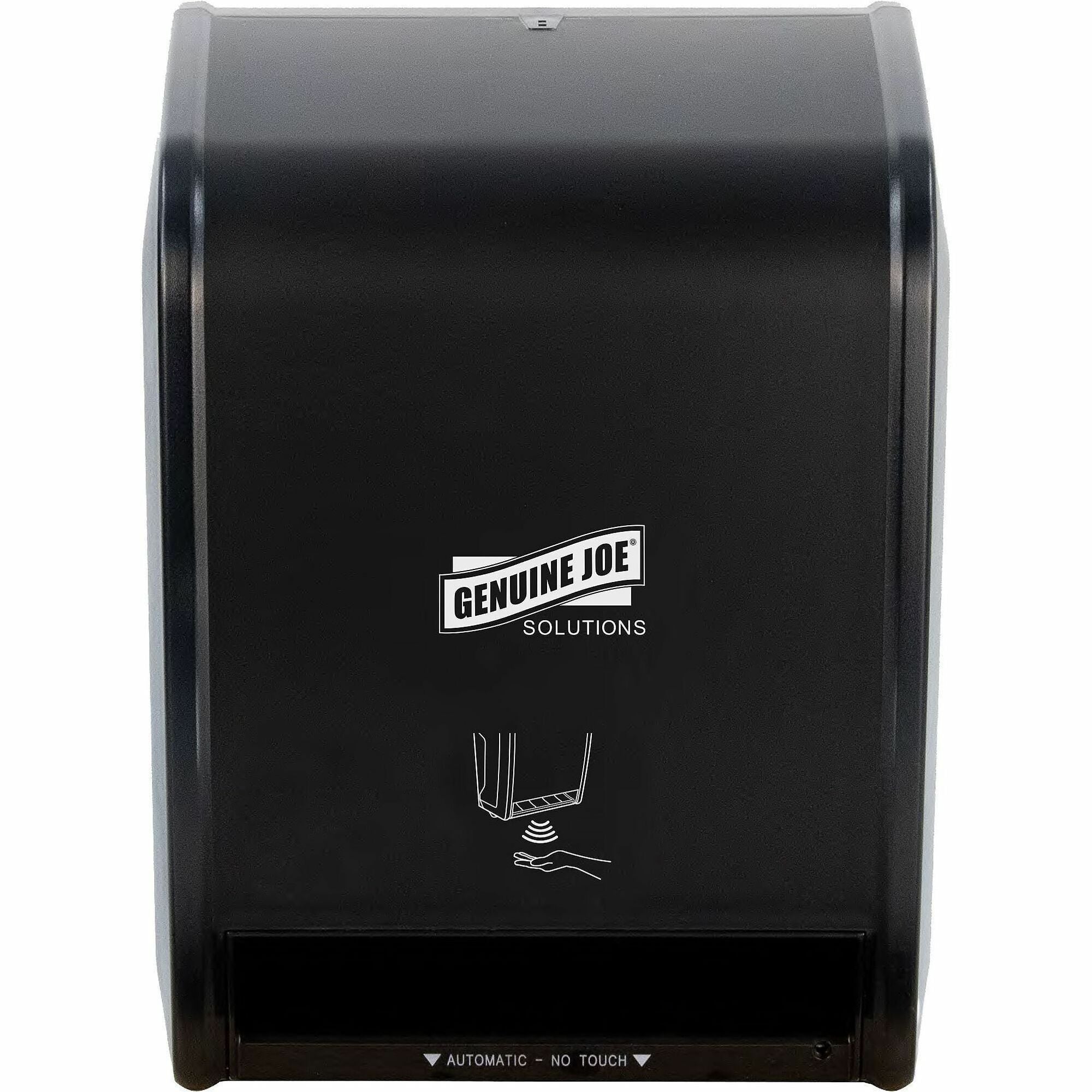 Genuine Joe Touchless Electronic Towel Dispenser - Black - Touch-free, Anti-bacterial - 1 Each