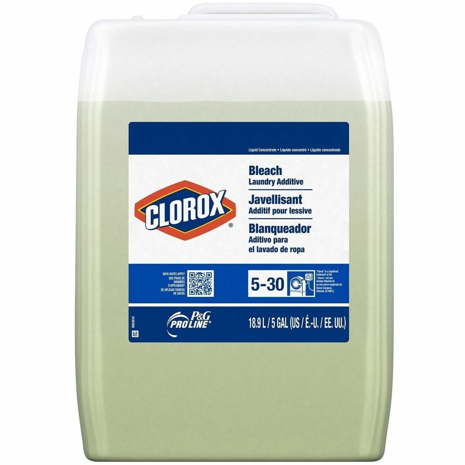 PRO LINE Clorox Bleach Laundry Additive - For Laundry - 639.1 fl oz (20 quart) - Phthalate-free, Triclosan-free - 1 Pack