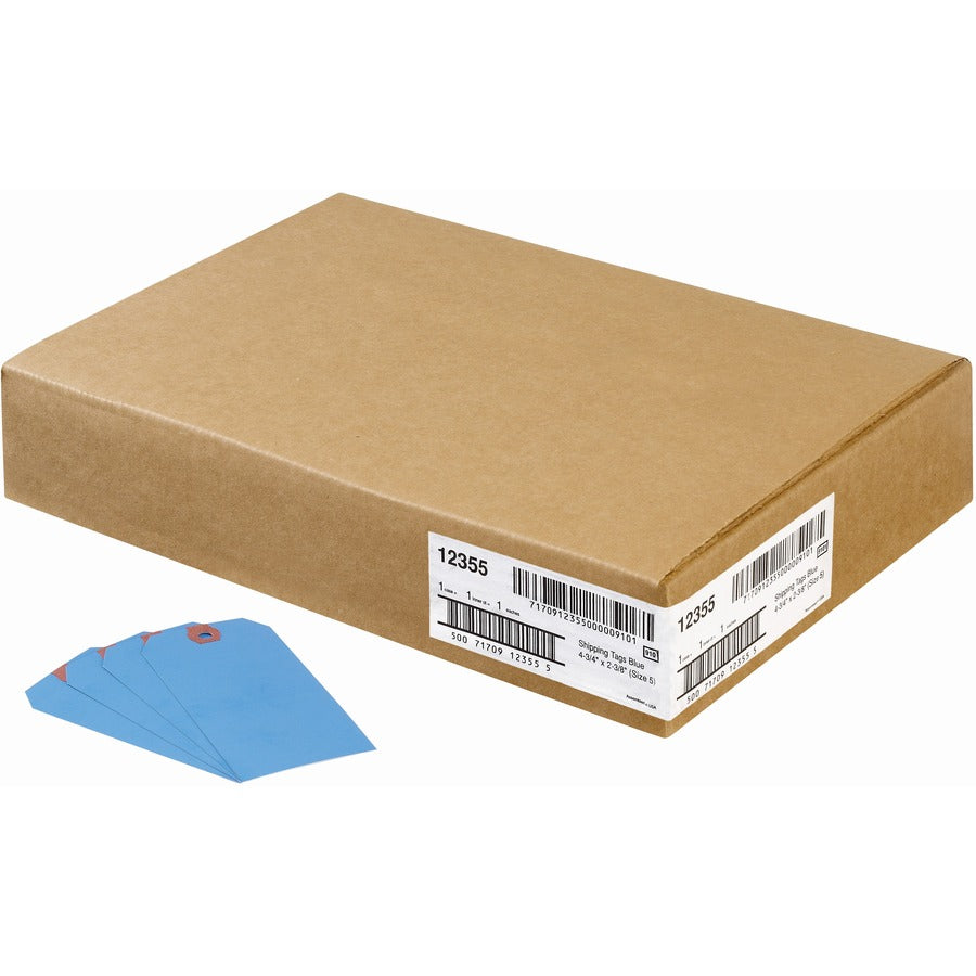 Avery® Unstrung Shipping Tags, 11.5 pt. Stock, 4-3/4" x 2-3/8" , 1,000 Blue Hang Tags - 4.75" Length x 2.37" Width - Rectangular - Card Stock - Blue - 1 Box