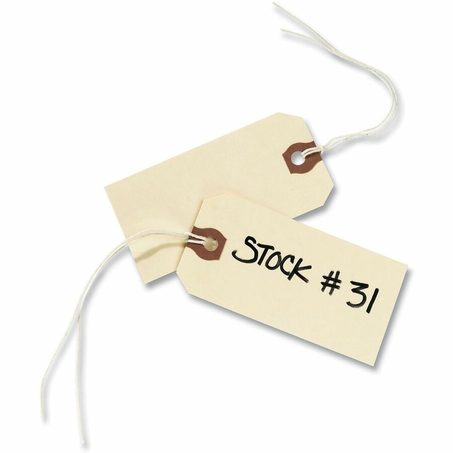 Avery® Shipping Tags, Manila, Strung, 6-1/4" x 3-1/8" , 1,000 Tags (12508) - #9 - 6.20" Length x 3.13" Width - Rectangular - String Fastener - Card Stock - Manila - 1000