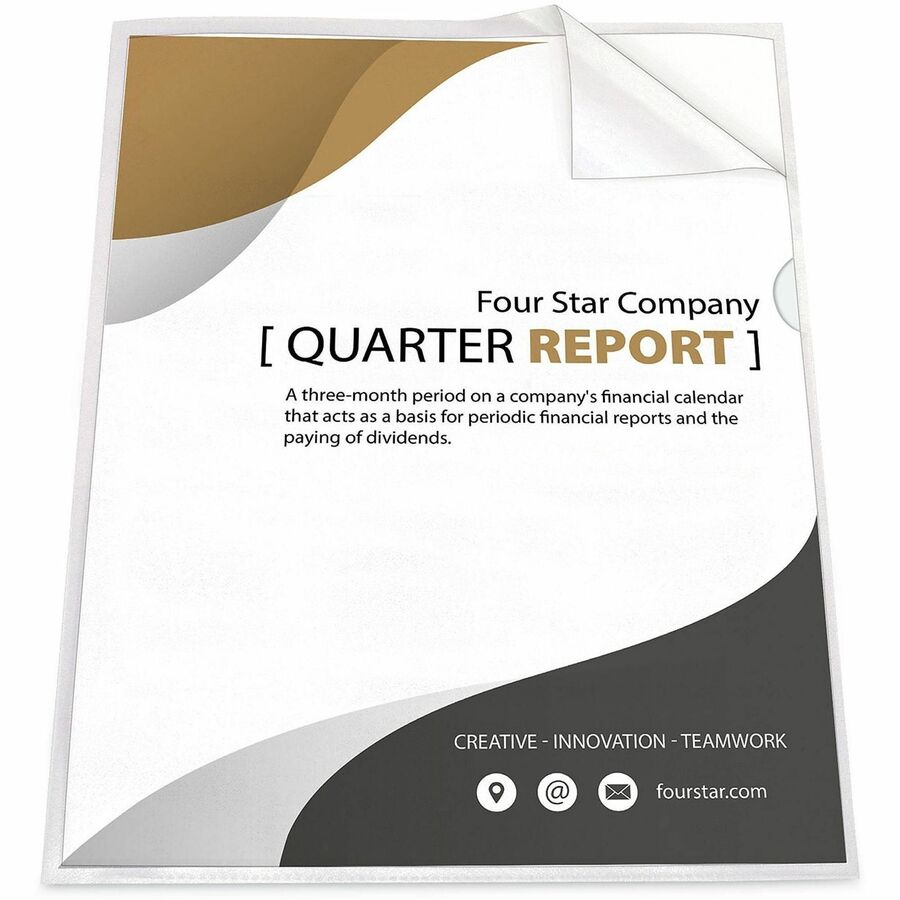 C-Line Letter Project File - 8 1/2" x 11" - Polypropylene - Clear - Heavyweight - 25 / Box