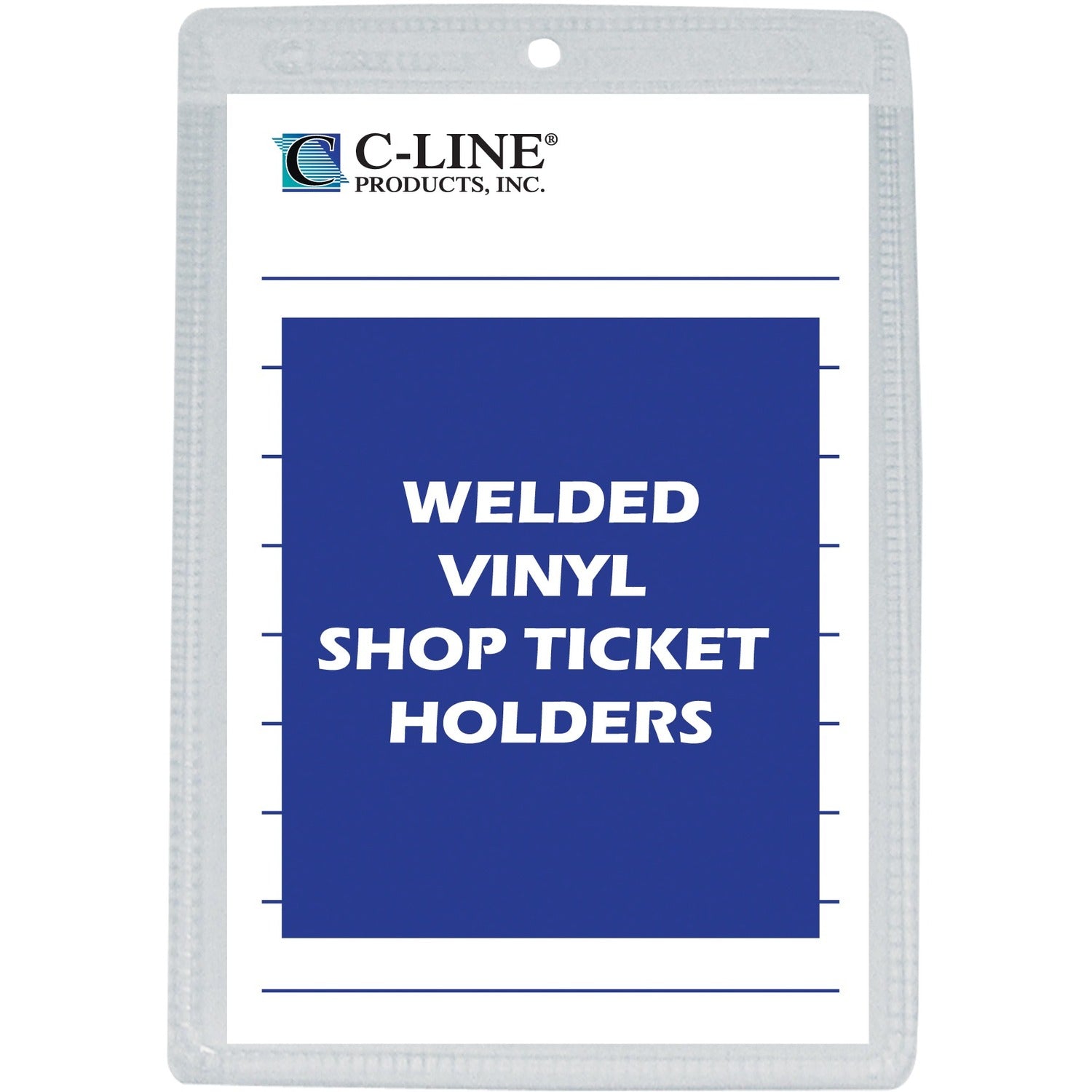 C-Line Vinyl File Pocket - 8" x 5" - Vinyl - Clear - Punched - 50 / Box