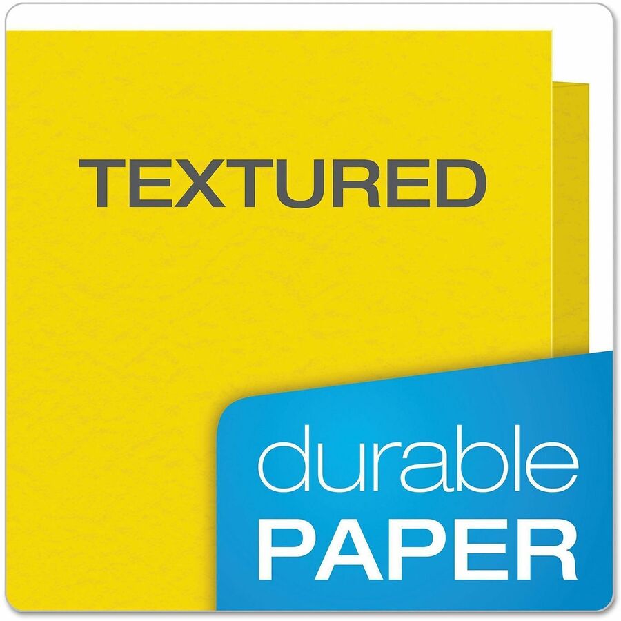 Pendaflex 1/3 Tab Cut Letter Top Tab File Folder - 8 1/2" x 11" - Top Tab Location - Assorted Tab Position - 11 pt. - 1 Plys - Yellow - Acid-free - 100 / Box