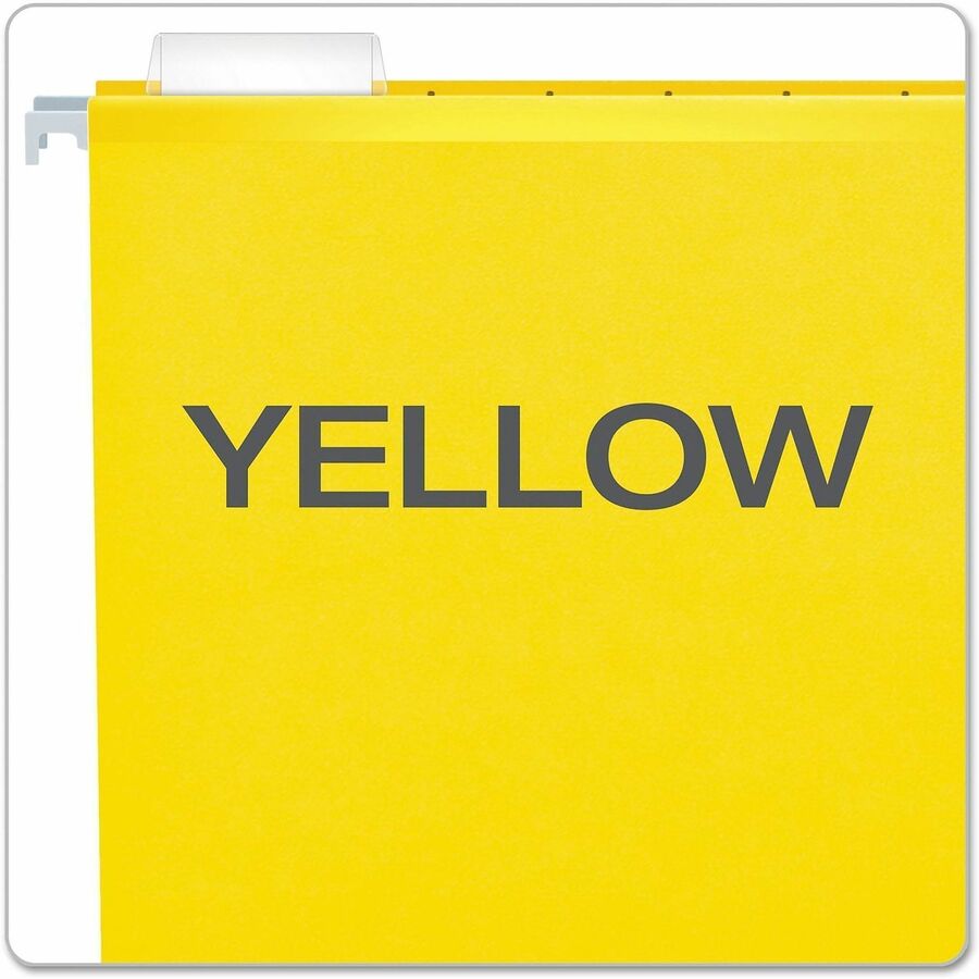 Pendaflex Letter Hanging Folder - 2" Folder Capacity - 8 1/2" x 11" - Folder - Pressboard - Yellow - Reinforced, Reinforced Gusset, Acid-free - 25 / Box