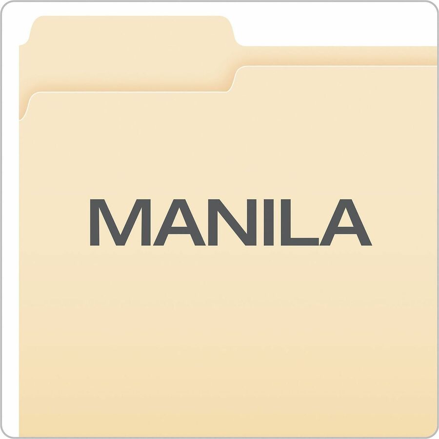 Pendaflex Essentials 1/3 Tab Cut Letter Top Tab File Folder - 8 1/2" x 11" - 3/4" Expansion - 11 pt. - 1 Plys - Manila - Manila - Corner - 100 / Box