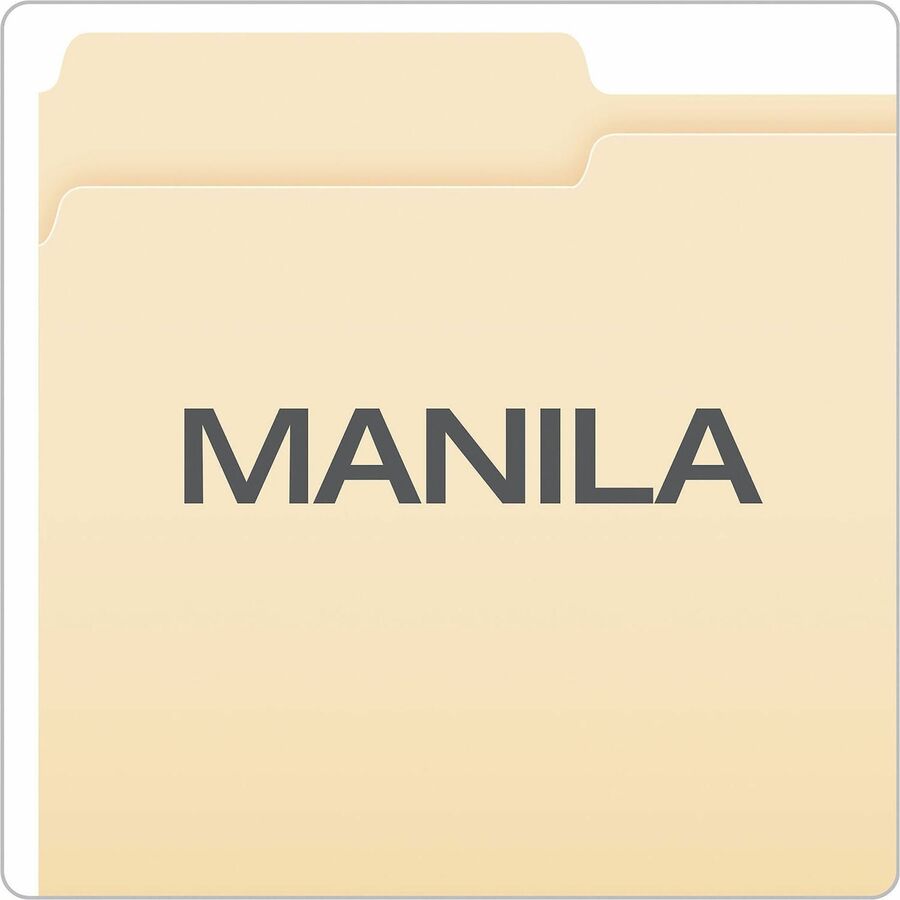 Pendaflex 1/3 Tab Cut Legal Top Tab File Folder - 8 1/2" x 14" - 3/4" Expansion - Top Tab Location - Assorted Tab Position - 11 pt. - 1 Plys - Manila - Corner - 100 / Box