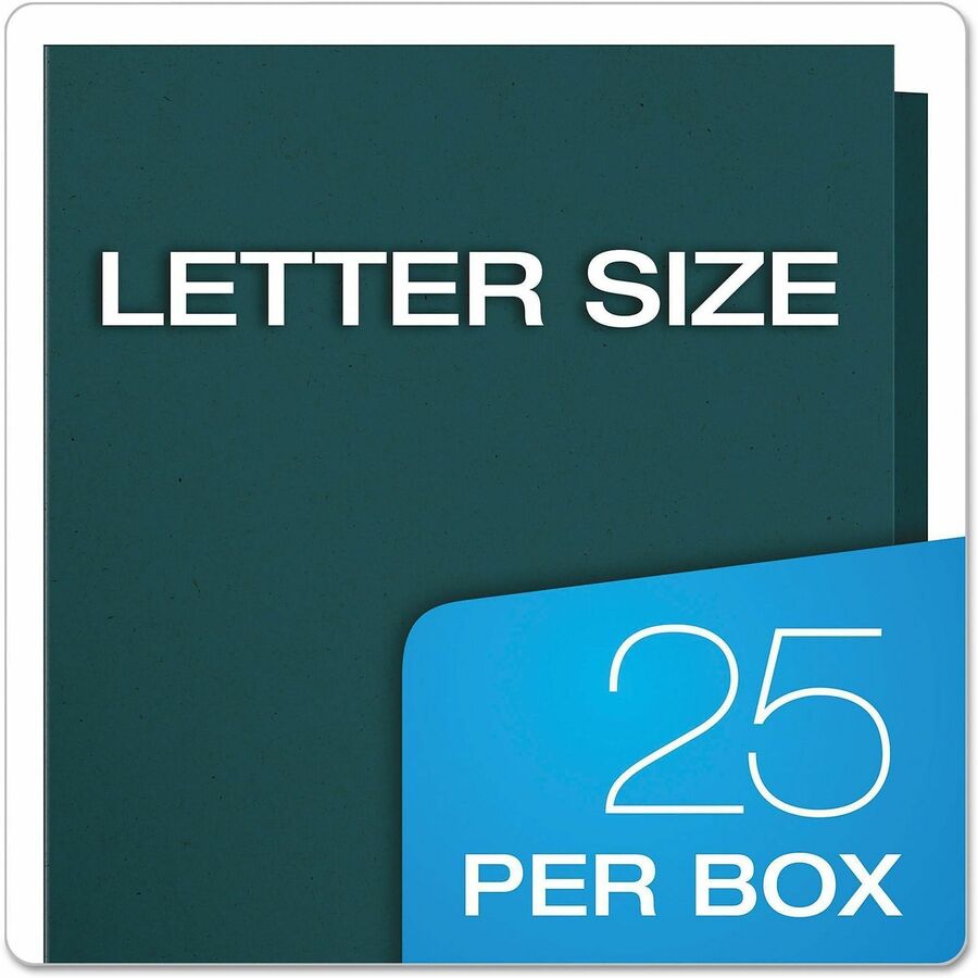 Oxford EarthWise Letter Recycled Pocket Folder - 8 1/2" x 11" - 100 Sheets Capacity - 2 Pocket(s) - Blue - Tear Resistant - 100% Recycled - 25 / Box