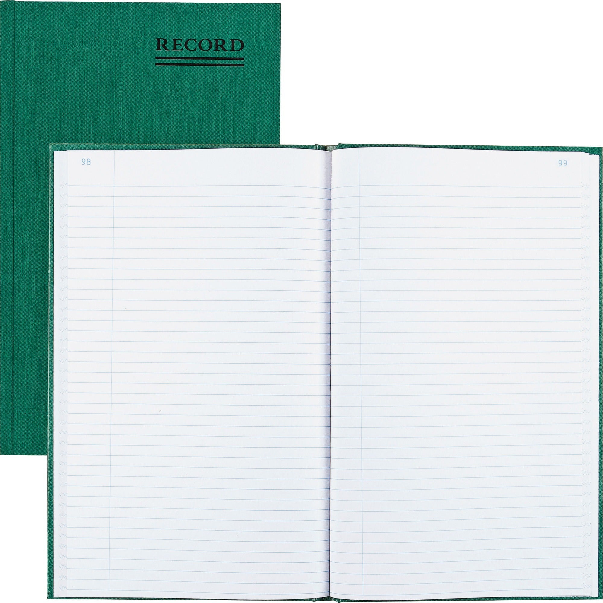 Rediform Emerald Series Account Book - 300 Sheet(s) - Gummed - 7.25" x 12.25" Sheet Size - White Sheet(s) - Green Print Color - Green Cover - Recycled - 1 Each