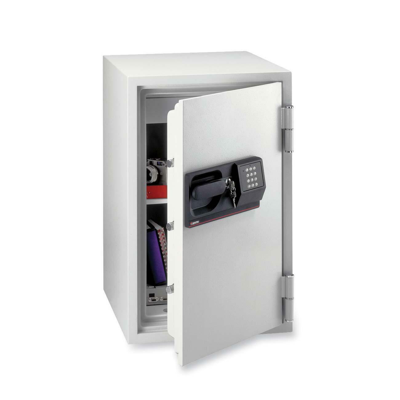 Sentry Safe 3 Cubic Foot Fire Safe - 3 ft� - Electronic, Tubular Key Lock - 3 Dead Bolt(s) - 5 Live-locking Bolt(s) - Fire Resistant - Internal Size 26.61" Height x 15" Width x 12.99" Depth - Overall Size 34.5" Height x 20.5" Width x 22" Depth - Light ...