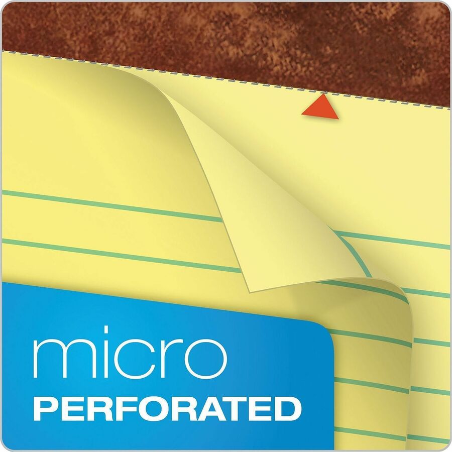 TOPS The Legal Rule Writing Pads - Legal - 50 Sheets - Double Stitched - 0.34" Ruled - 16 lb Basis Weight - Legal - 8 1/2" x 14" Sheet Size - Canary Paper - Perforated, Hard Cover, Heavyweight - 1 Dozen