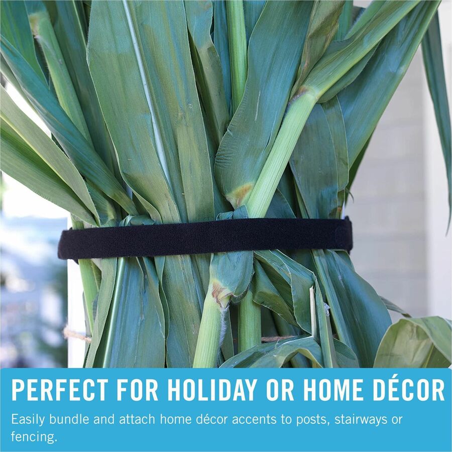 VELCRO® ONE-WRAP Roll 12ft x 3/4in Roll Black - 12 ft Length x 0.75" Width - Black - For Bundling, Wrapping, Holding, Indoor, Outdoor, Multipurpose, Home, Worksite, Office, Transportation, Garage, ... Roll - 1 / Pack