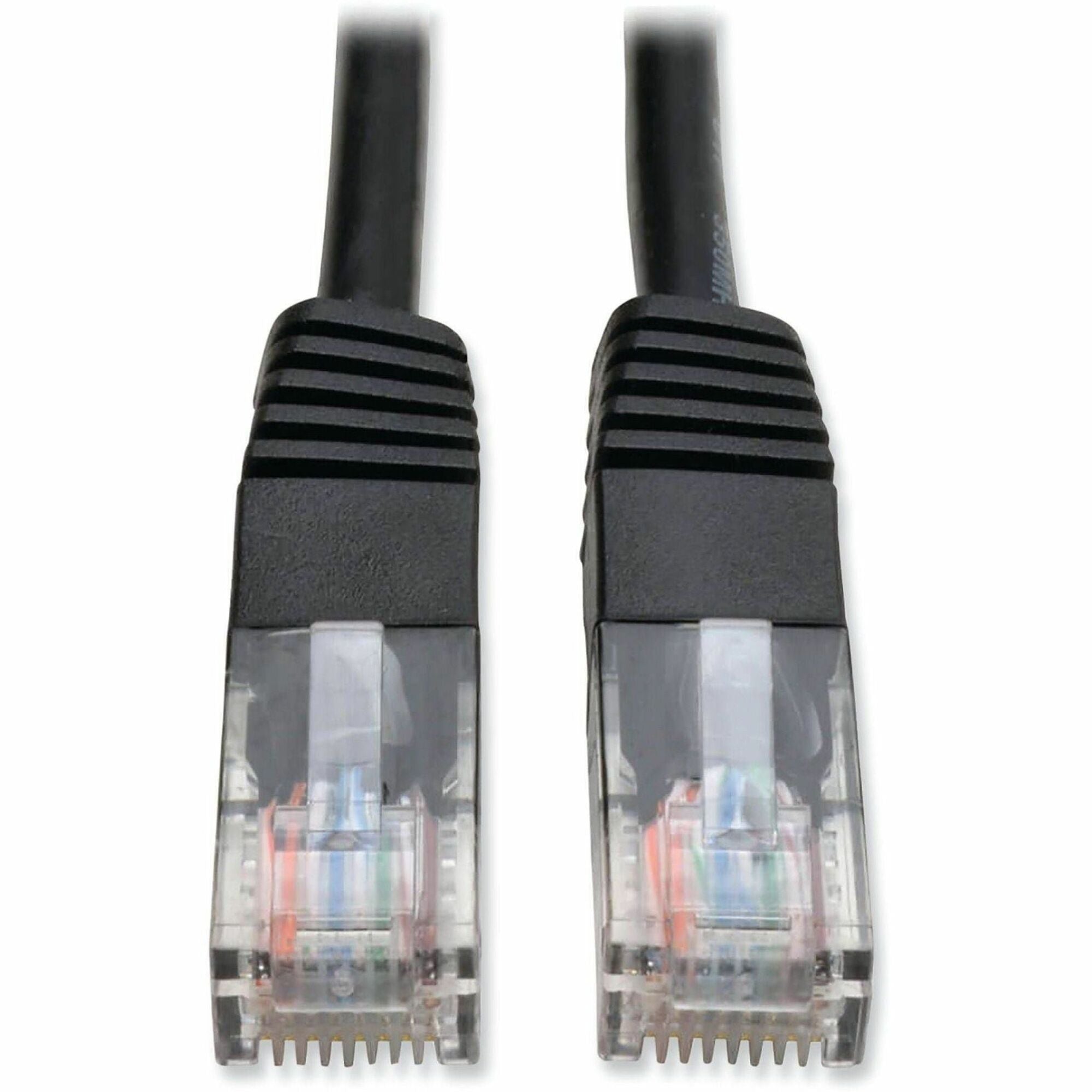 Tripp Lite series Cat5e UTP Patch Network Cable - 10 ft Category 5e Network Cable for Network Device, ATM - First End: 1 x RJ-45 Network - Male - Second End: 1 x RJ-45 Network - Male - 1 Gbit/s - Patch Cable - Gold Plated Contact - CM - 26 AWG - Black ...