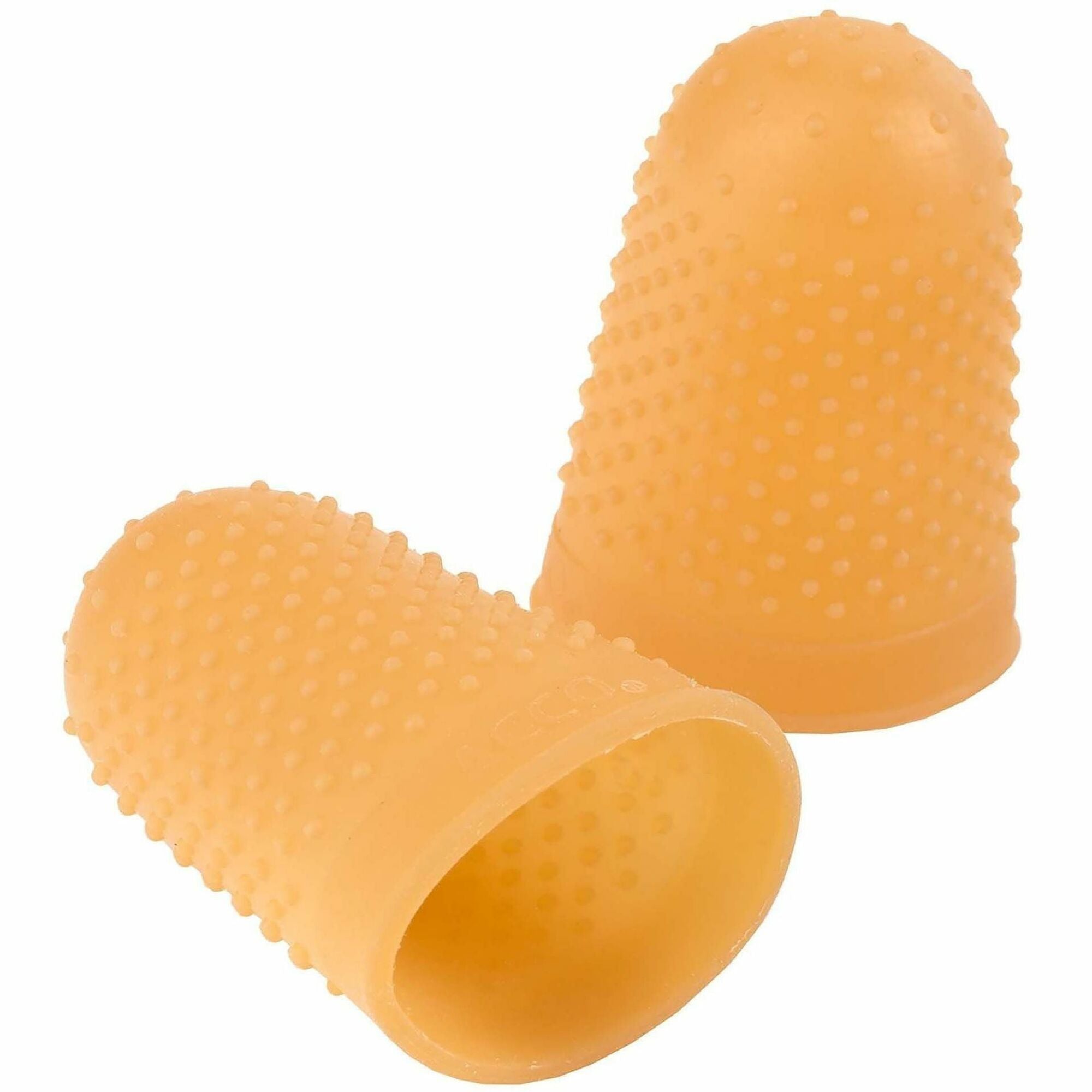ACCO Rubber Finger Tips - #14 with 0.88" Diameter - Extra Large Size - Rubber - Amber - 12 / Box
