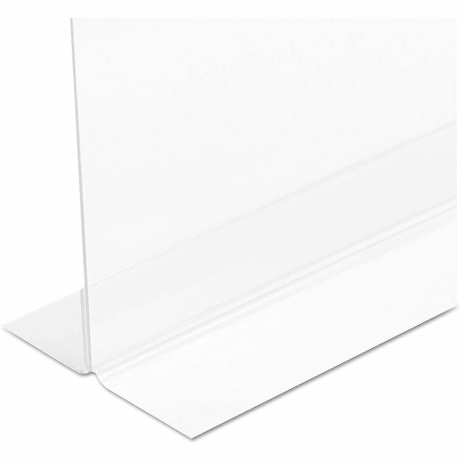 Deflecto Classic Image Double-Sided Sign Holder - 11" Width x 8.5" Height - Rectangular Shape - Self-standing, Bottom Loading - Indoor, Outdoor - Plastic - Clear, Clear - 1 Each