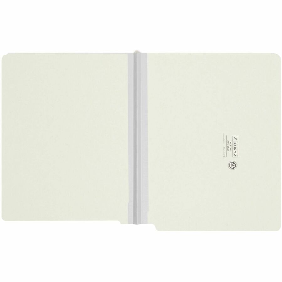 Smead Shelf-Master Straight Tab Cut Letter Recycled Top Tab File Folder - 8 1/2" x 11" - 1" Expansion - 25 pt. - Pressboard - Gray, Green - Heavy Duty - 100% Recycled - 1 / Pack