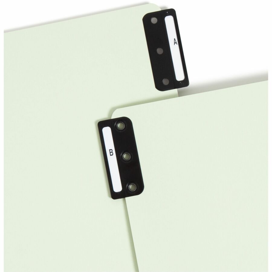 Smead 100% Recycled Filing Guides with Vertical Extra-Wide Blank Tab - Printed Tab(s) - Character - A-Z - 25 Tab(s)/Set - 0.50" Tab Width - Letter - Metal Tab(s) - 100% Recycled - Easy to Read, Durable - 1 Set