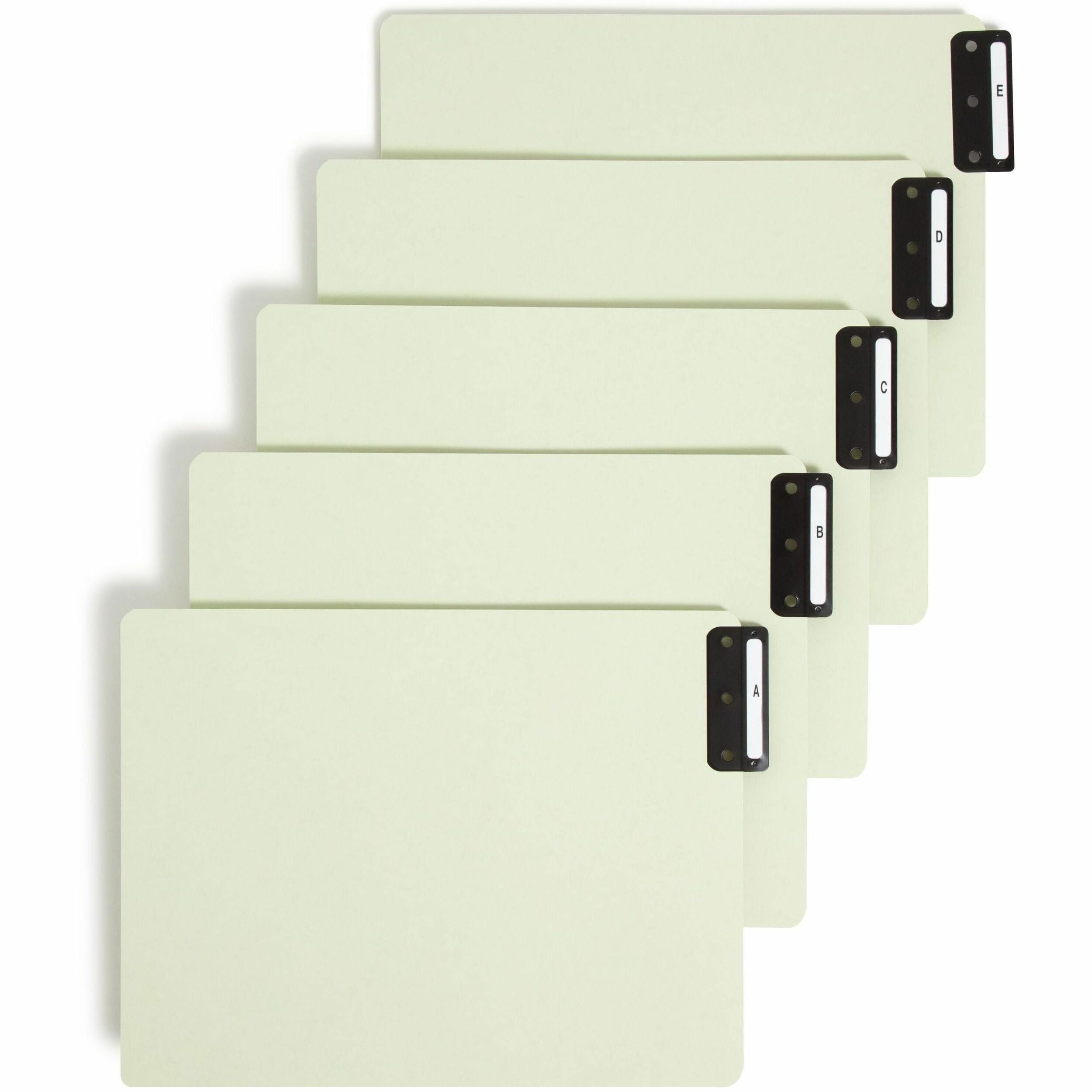 Smead 100% Recycled Filing Guides with Vertical Extra-Wide Blank Tab - Printed Tab(s) - Character - A-Z - 25 Tab(s)/Set - 0.50" Tab Width - Letter - Metal Tab(s) - 100% Recycled - Easy to Read, Durable - 1 Set