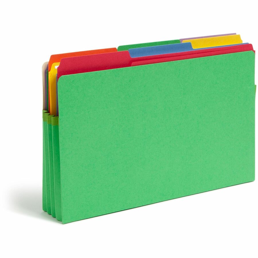 Smead TUFF Pocket Straight Tab Cut Legal Recycled File Pocket - 8 1/2" x 14" - 3 1/2" Expansion - Top Tab Location - Tyvek - Green - 10% Recycled - 1 Each