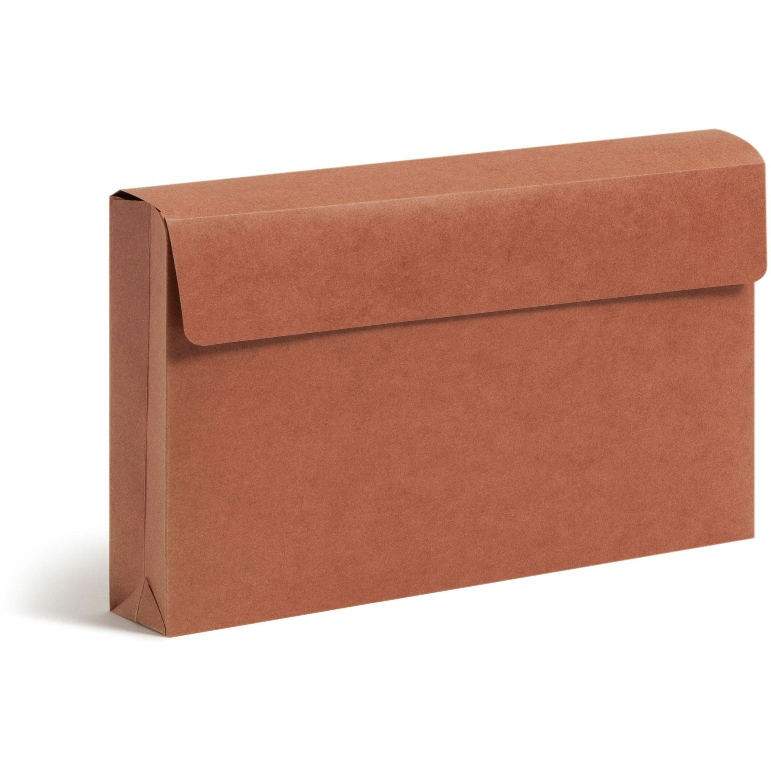 Smead Letter Recycled File Wallet - 8 1/2" x 11" - 600 Sheets Capacity - 2" Expansion - 12.5 pt. - Redrope - Redrope - Heavy Duty, Flap - 30% Recycled - 1 Each