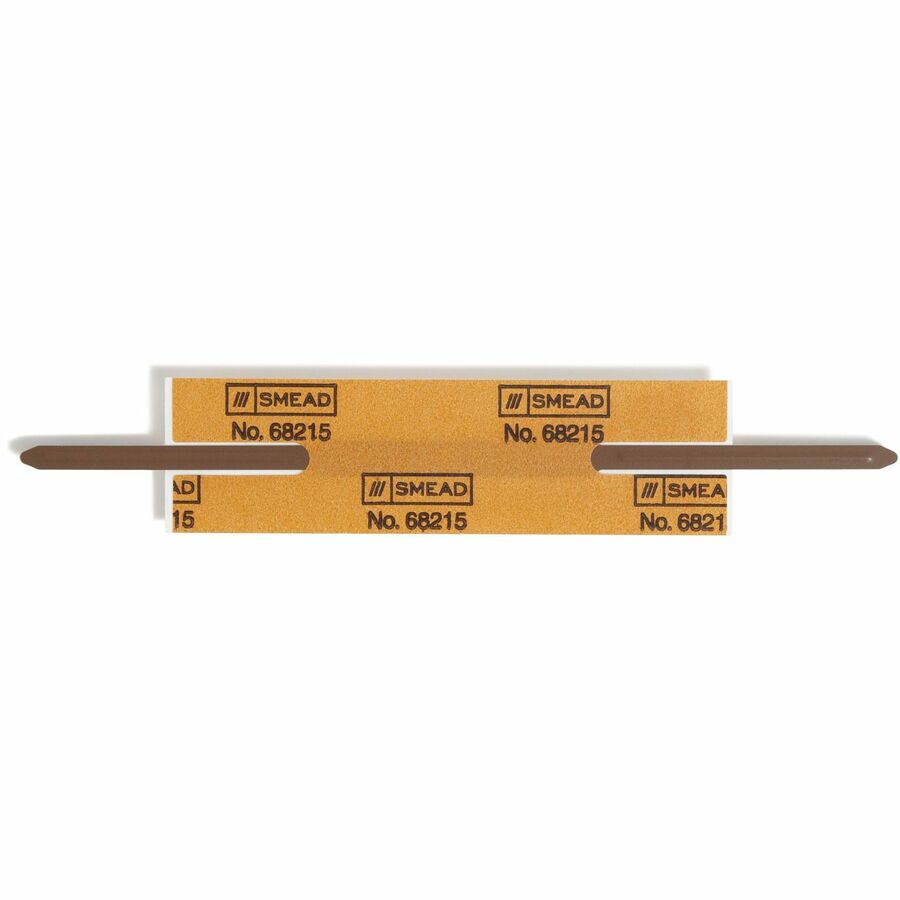 Smead Self-Adhesive Fasteners - 2" Size Capacity - for Folder - Reinforced, Self-adhesive, Durable - Brown - Steel - 100 / Box