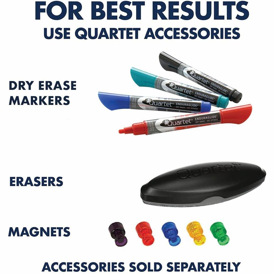 Quartet Matrix Whiteboard - 16" Board Height x 16" Board Width - White Surface - Magnetic, Durable - Silver Aluminum Frame - 1 Each