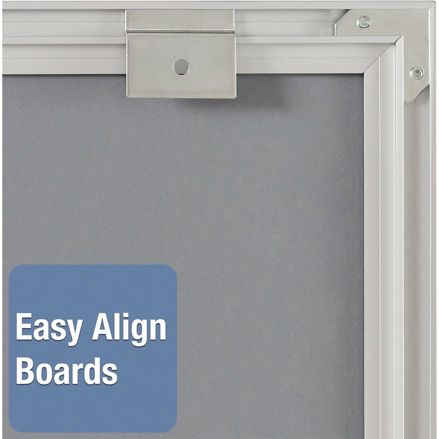 Quartet Matrix Aluminum Frame Magnetic Whiteboard - 23" Board Height x 23" Board Width - White Natural Cork Surface - Magnetic, Durable - Silver Aluminum Frame - 1 / Each
